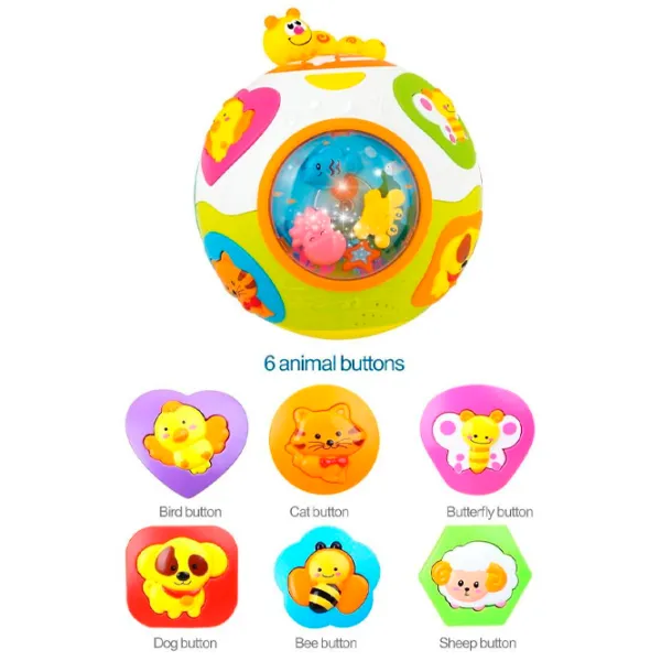 Jucărie interactivă Hola Toys Minge muzicală HT 938 6 luni / Multicolor Multicolor photo 2