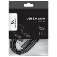 Кабель данных Cablexpert USB Type-C + USB Type-A 1 м / Черный photo 4
