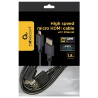 Кабель видео Cablexpert HDMI + Micro HDMI 1.8 м / Черный photo 4