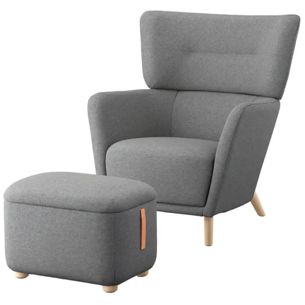 Кресло Ikea Oskarshamn/Tibbleby Beige Серый photo 1