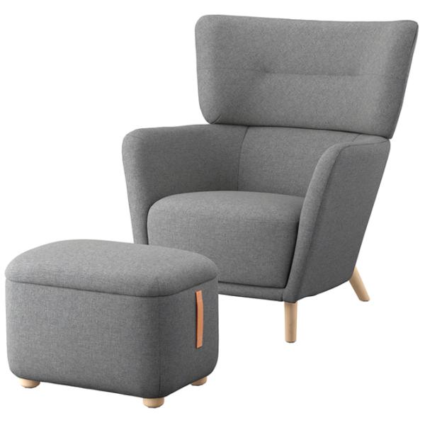 Кресло Ikea Oskarshamn/Tibbleby Beige Серый photo 1