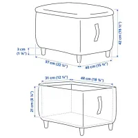 Fotoliu Ikea Oskarshamn/Tibbleby Beige Gray photo 7