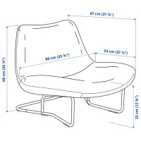 Fotoliu Ikea Sotenas/Hakebo Red Red photo 6