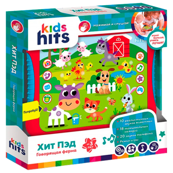 Jucărie interactivă Kids Hits Tabletă Ferma Mea KH01/004 36 luni / Multicolor Red photo 1 Jucărie interactivă Kids Hits Tabletă Ferma Mea KH01/004 36 luni / Multicolor Red photo 1