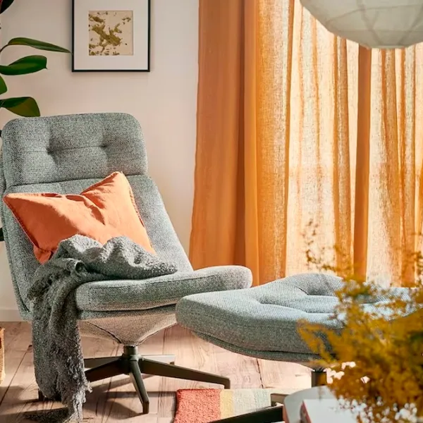 Кресло Ikea Havberg Черный Серый photo 2