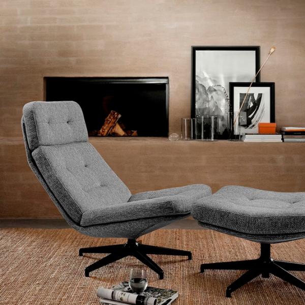 Кресло Ikea Havberg Черный Серый photo 3