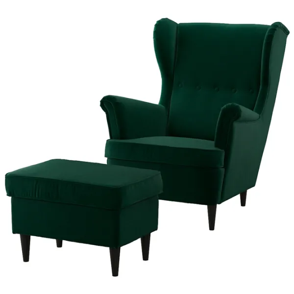 Кресло Ikea Strandmon/Djuparp Brown Тёмно-зелёный photo 1 Кресло Ikea Strandmon/Djuparp Brown Тёмно-зелёный photo 1