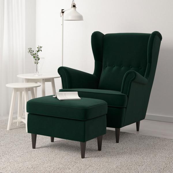 Кресло Ikea Strandmon/Djuparp Brown Тёмно-зелёный photo 3 Кресло Ikea Strandmon/Djuparp Brown Тёмно-зелёный photo 3