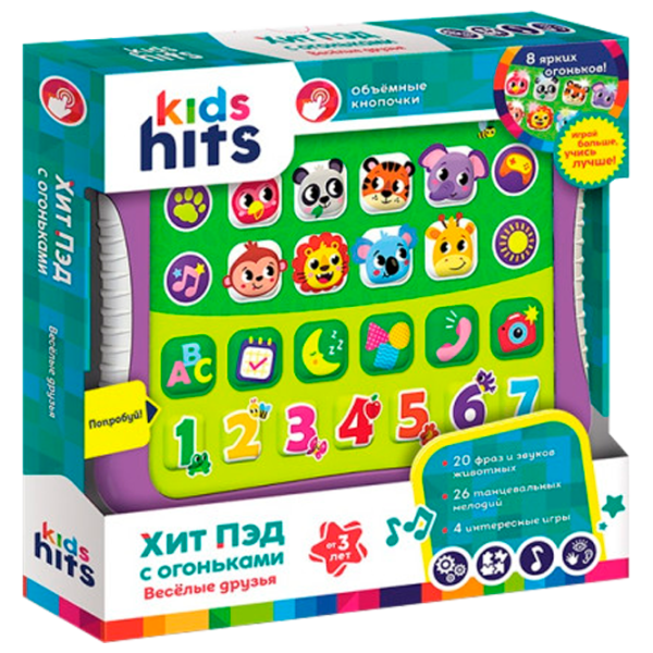 Jucărie interactivă Kids Hits Tabletă Prieteni fericiți KH01/010 3+ / Multicolor Violet photo 1 Jucărie interactivă Kids Hits Tabletă Prieteni fericiți KH01/010 3+ / Multicolor Violet photo 1