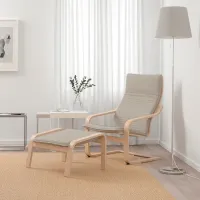 Fotoliu Ikea Poang/Knisa Beige Gray photo 3