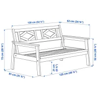 Садовый стул Ikea Bondholmen/Froson/Duvholmen Массив / Полиэстер / Серый White photo 6