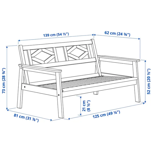 Scaun de grădină Ikea Bondholmen/Froson/Duvholmen  Masiv / Poliester / White White photo 5 Scaun de grădină Ikea Bondholmen/Froson/Duvholmen  Masiv / Poliester / White White photo 5