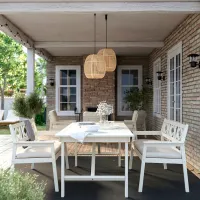 Садовый стул Ikea Bondholmen/Froson/Duvholmen Массив / Полиэстер / Белый White photo 4