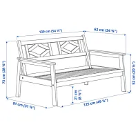 Садовый стул Ikea Bondholmen/Jarpon/Duvholmen Массив / Полиэстер / Серый Beige photo 5
