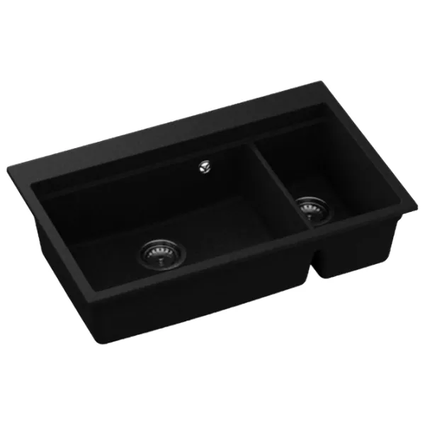 Chiuvetă SanDonna Magdalena 760 76 x 48 / Piatră artificială / Black Metalic photo 1 Chiuvetă SanDonna Magdalena 760 76 x 48 / Piatră artificială / Black Metalic photo 1
