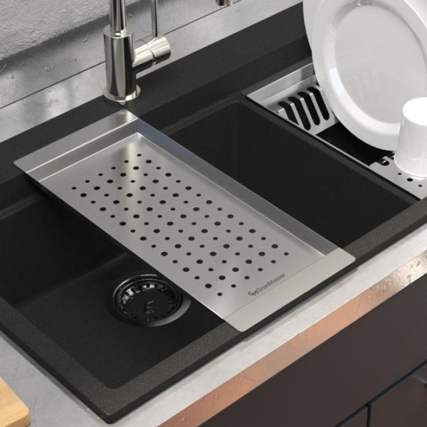 Chiuvetă SanDonna Magdalena 760 76 x 48 / Piatră artificială / Black Metalic photo 3 Chiuvetă SanDonna Magdalena 760 76 x 48 / Piatră artificială / Black Metalic photo 3