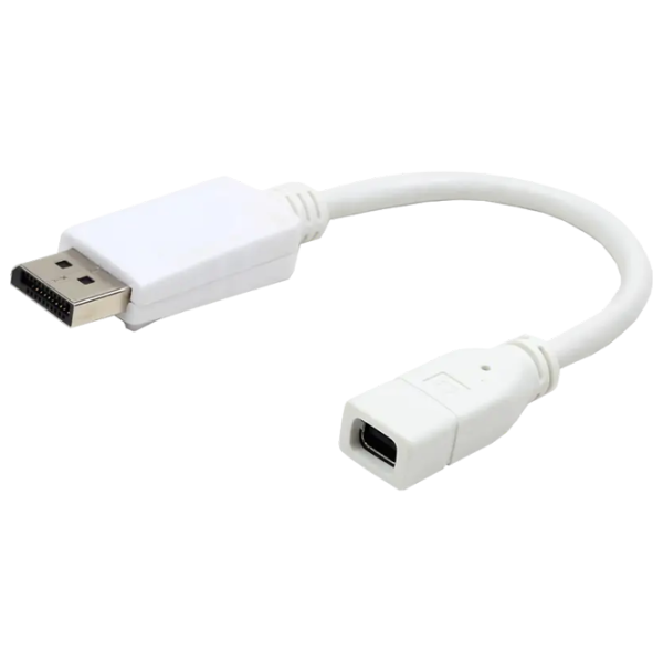 Adaptor Cablexpert A-mDPF-DPM-001-W DisplayPort / White photo 1 Adaptor Cablexpert A-mDPF-DPM-001-W DisplayPort / White photo 1