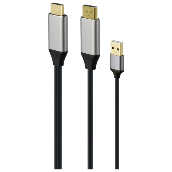 Cablu video Cablexpert HDMI + USB Type-A 2 m / Black photo 1