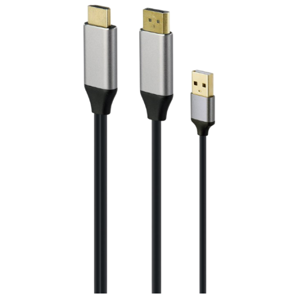 Cablu video Cablexpert HDMI + USB Type-A 2 m / Black photo 1