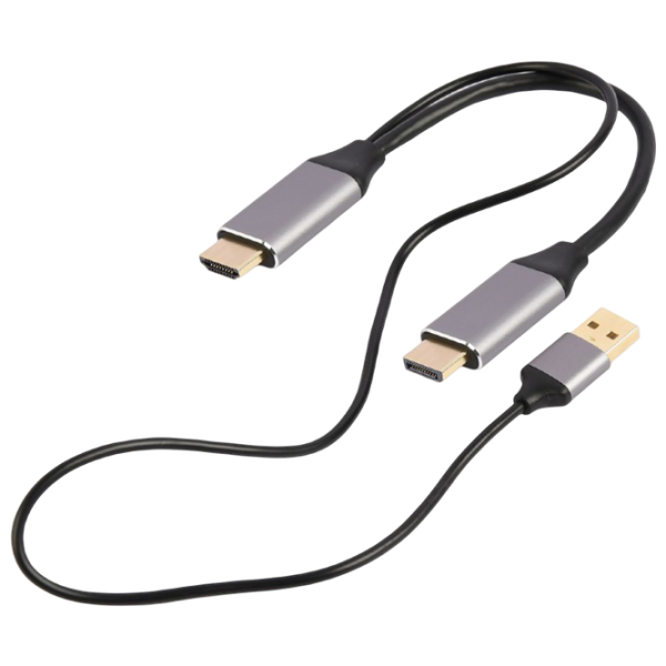 Cablu video Cablexpert HDMI + USB Type-A 2 m / Black photo 2