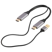 Кабель видео Cablexpert HDMI + USB Type-A 2 м / Черный photo 2