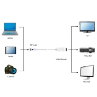 Адаптер Cablexpert A-mDPM-DPF-001-W Mini DispalyPort / Белый photo 2