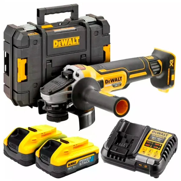 Шлифовальная машина Dewalt DCG405H2T-QW Угловая / / Желтый photo 1