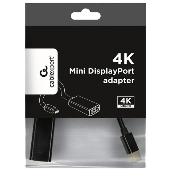 Adaptor Cablexpert A-mDPM-DPF4K-01  / Black photo 2
