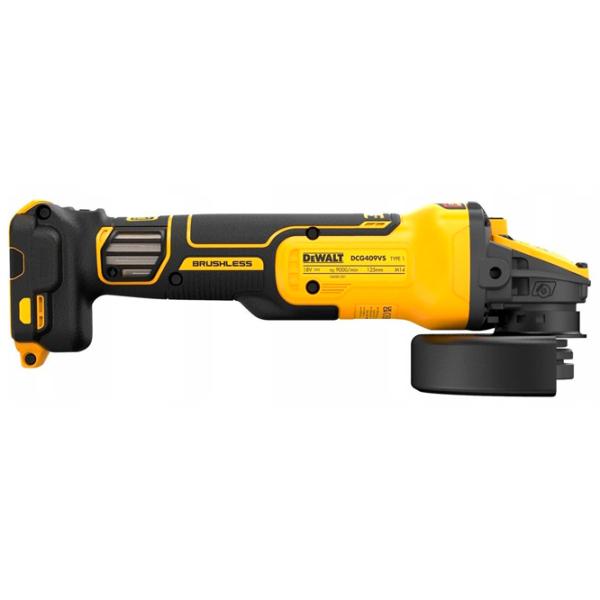 Шлифовальная машина Dewalt DCG409VSNT-XJ Угловая / 1450 Вт / Желтый photo 3