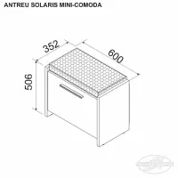 Dulap pentru antreu Ambianta Solaris PAL melaminat / Graphite photo 2