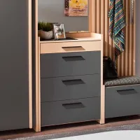 Шкаф для прихожей Ambianta Solaris ДСП меламин / Графитовый