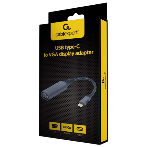 Адаптер Cablexpert A-USB3C-VGA-01 USB Type-C / Серый photo 2 Адаптер Cablexpert A-USB3C-VGA-01 USB Type-C / Серый photo 2
