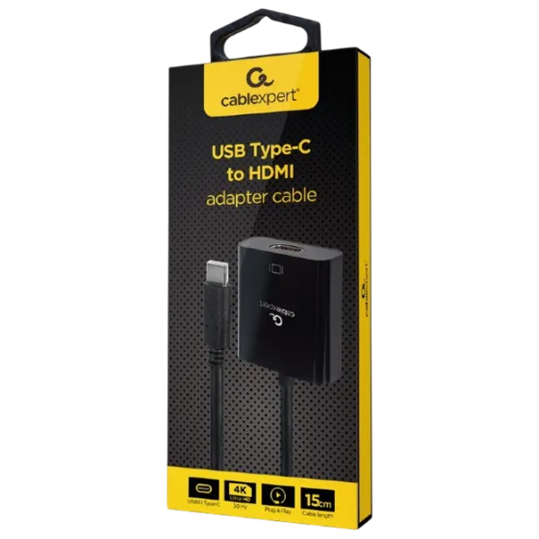 Adaptor Cablexpert A-CM-HDMIF-03 USB Type-C / Black photo 2