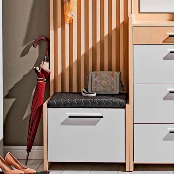Dulap pentru antreu Ambianta Solaris PAL melaminat / White photo 1