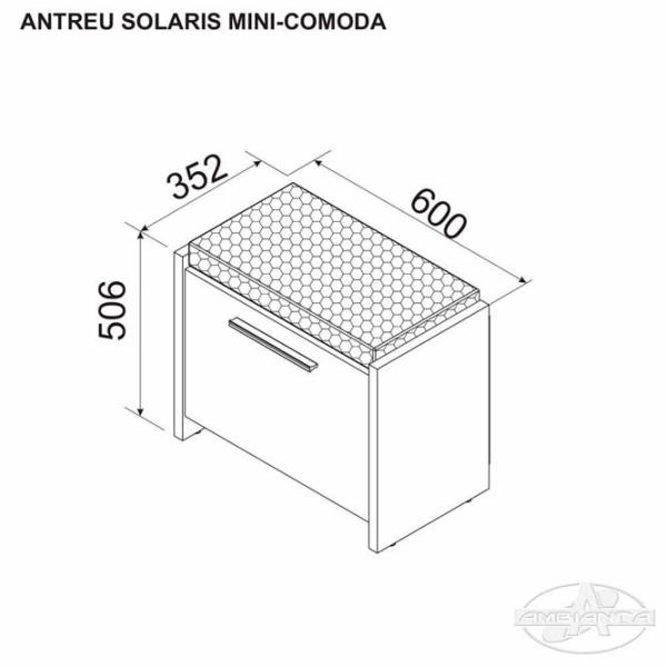 Dulap pentru antreu Ambianta Solaris PAL melaminat / White photo 2