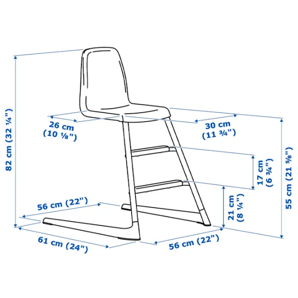Scaun de masă Ikea Langur (5290490) / 6 luni / White  photo 3