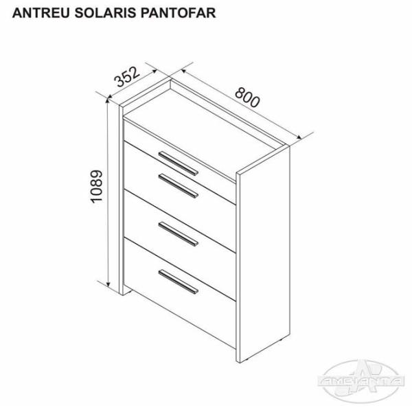 Dulap pentru antreu Ambianta Solaris PAL melaminat / White photo 2 Dulap pentru antreu Ambianta Solaris PAL melaminat / White photo 2