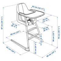 Scaun de masă Ikea Langur (5290475) / 6 luni / White photo 11