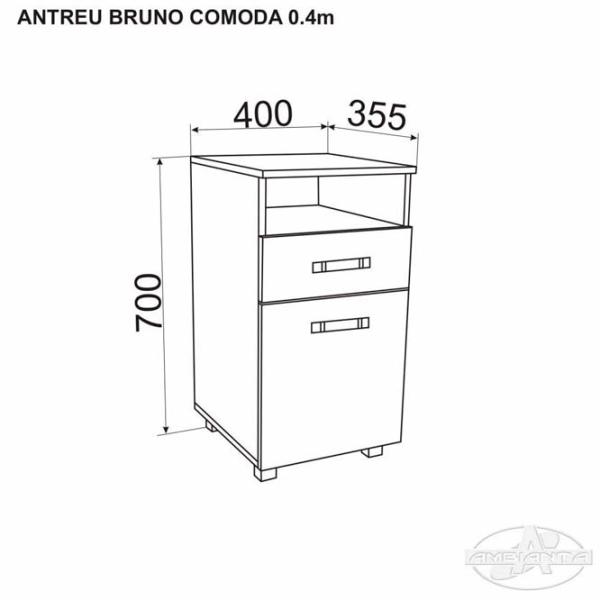 Шкаф для прихожей Ambianta Bruno ДСП меламин / Дуб Сонома photo 2