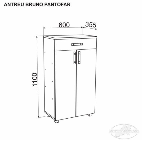Dulap pentru antreu Ambianta Bruno PAL melaminat / Somona Oak photo 2 Dulap pentru antreu Ambianta Bruno PAL melaminat / Somona Oak photo 2