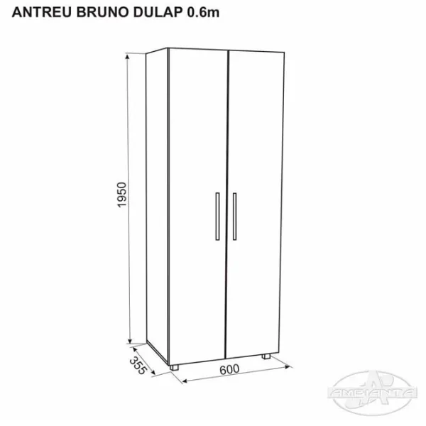 Dulap pentru antreu Ambianta Bruno PAL melaminat / Somona Oak photo 2 Dulap pentru antreu Ambianta Bruno PAL melaminat / Somona Oak photo 2