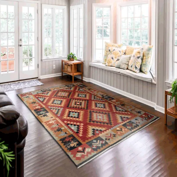 Ковер Covoare Ungheni Basarabia Разноцветный / Шерсть photo 4