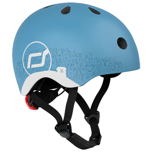 Cască de protecție Scoot and Ride Reflective Steel Abastru deschis Black photo 1