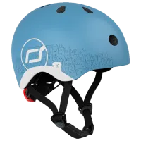 Защитный шлем Scoot and Ride Reflective Steel Голубой Черный