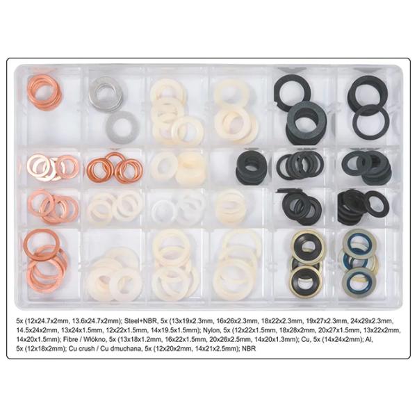 Set de șaibe Yato YT-068641 Cupru / Cantitatea în set - 120 photo 3