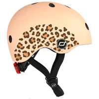 Cască de protecție Scoot and Ride Leopard Beige Black