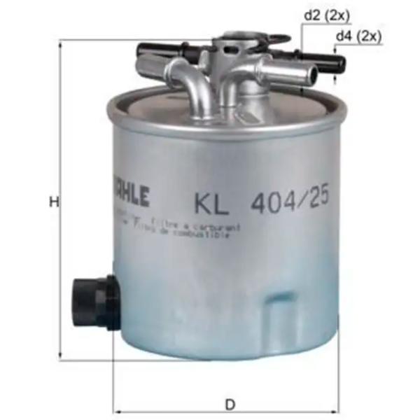 Топливный фильтр Mahle KL 404/25 93 мм photo 5 Топливный фильтр Mahle KL 404/25 93 мм photo 5