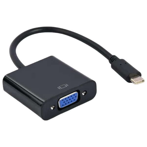 Адаптер Cablexpert A-CM-VGAF-01 USB Type-C / Черный photo 1
