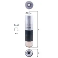 Filtru combustibil Mahle KL 169/6D 54 mm photo 4