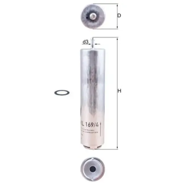Filtru combustibil Mahle KL 169/4D 54 mm photo 4